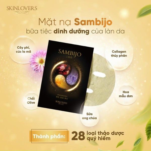 Mặt nạ dưỡng da Skinlovers Sambijo 10 miếng (hộp)