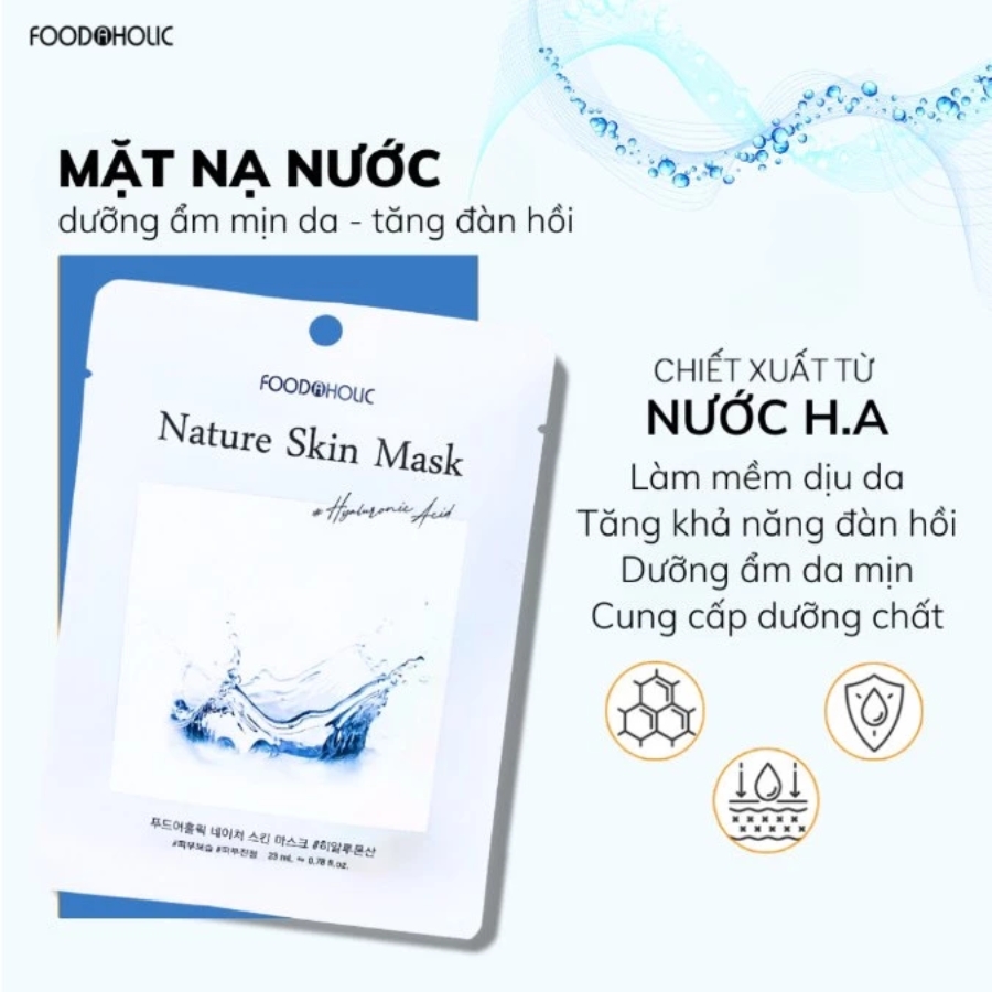 Mặt Nạ Food A Holic Nature Skin Mask Hyaluronic Acid 23ml