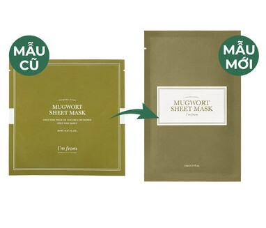 Mặt Nạ I'm from Mugwort Sheet Mask Chiết Xuất Ngải Cứu Làm Dịu Da 20ml