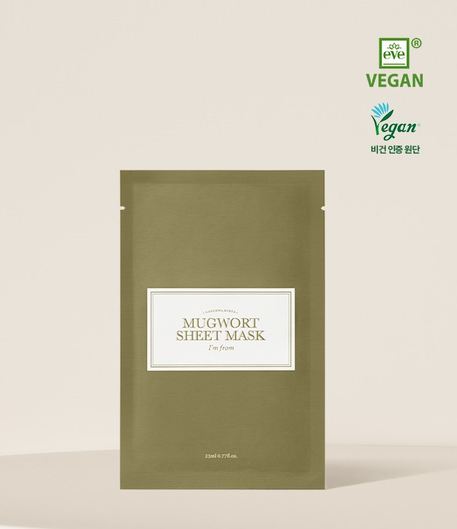 Mặt Nạ I'm from Mugwort Sheet Mask Chiết Xuất Ngải Cứu Làm Dịu Da 20ml