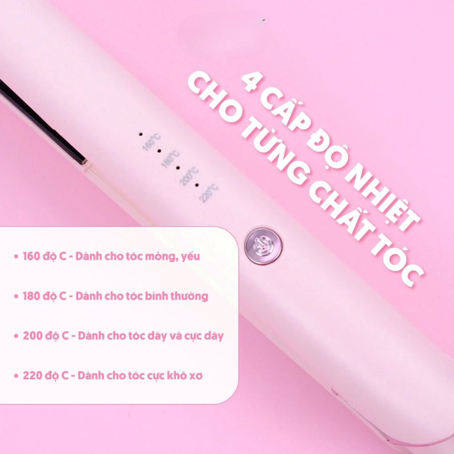Máy Duỗi Tóc Jary Hair Straightener - Màu Hồng
