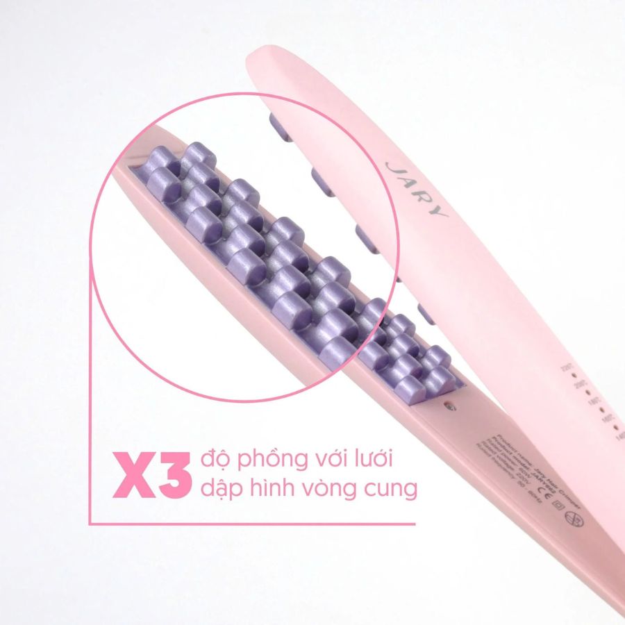 Máy Làm Tóc Jary Hair Crimper Bấm Phồng Chân Tóc - Màu Hồng
