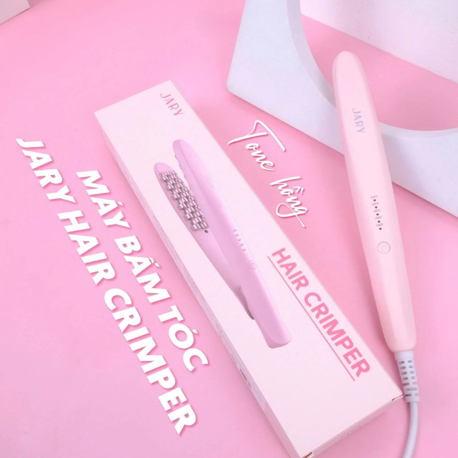 Máy Làm Tóc Jary Hair Crimper Bấm Phồng Chân Tóc - Màu Hồng
