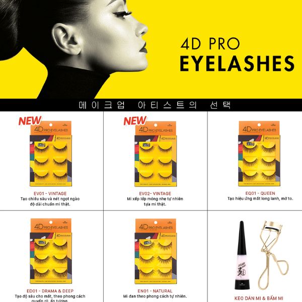 Mi Giả Vacosi Chuyên Nghiệp 4D Pro Eyelashes EV02