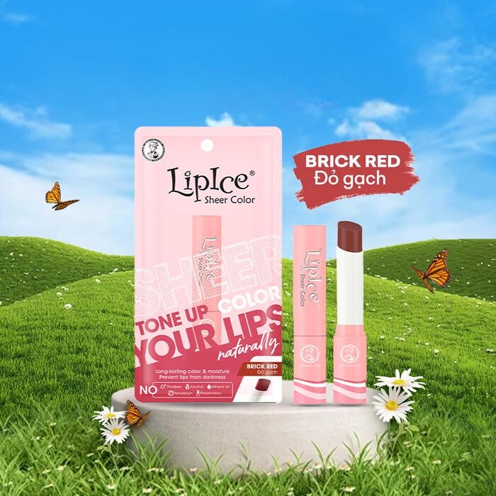 Mô tả Son Dưỡng LipIce Sheer Color #Brick Red Đỏ Gạch 2.4g