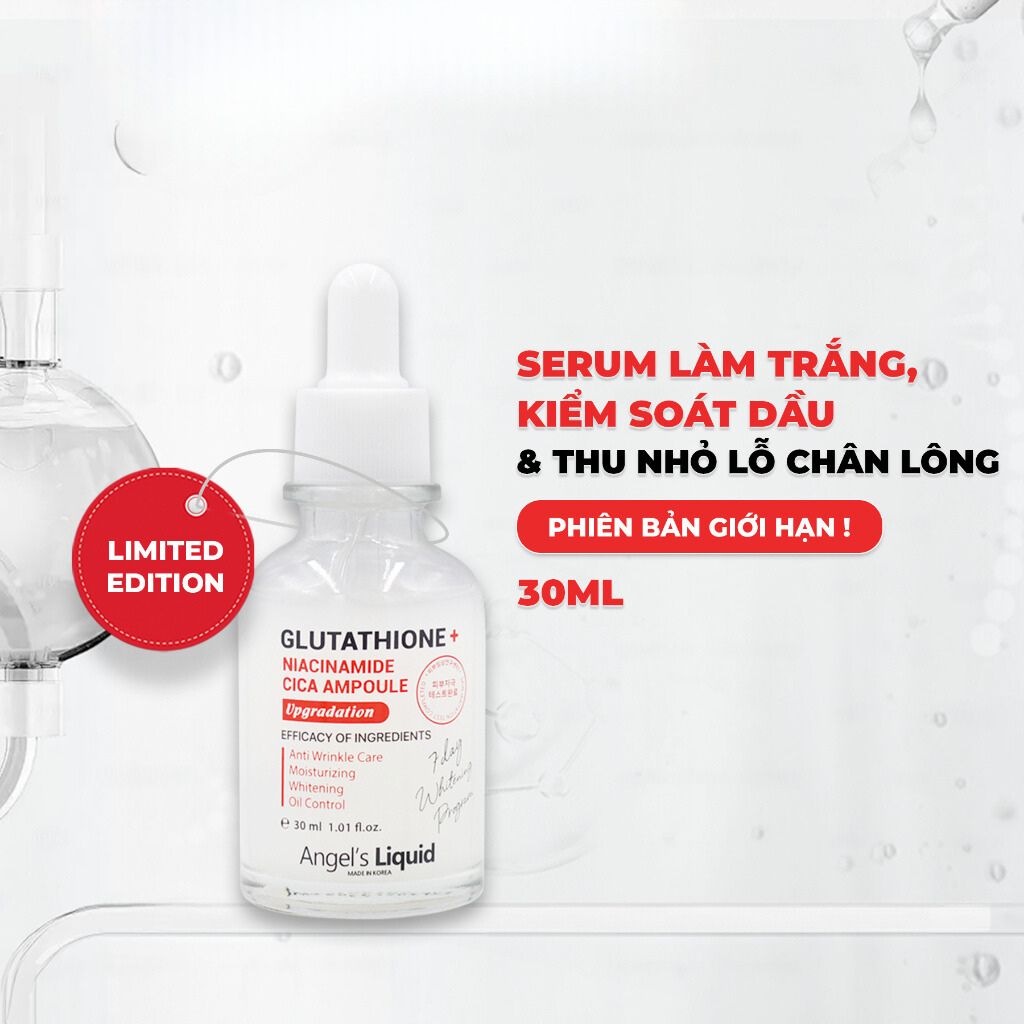 Tinh Chất Angel's Liquid Glutathione + Niacinamide Cica Ampoule 7 Days Whitening Program - Limited Edition