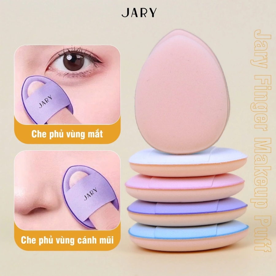 Mút Trang Điểm Jary Finger Makeup Puff Ngón Tay (Set 2 Cái)