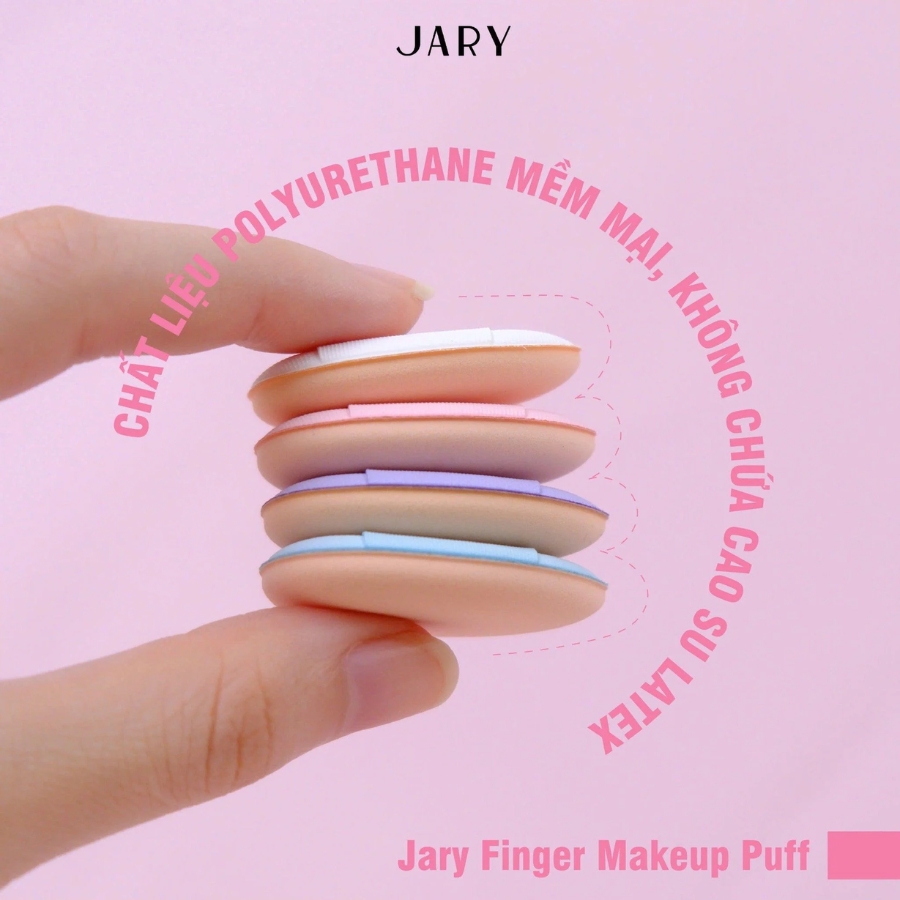 Mút Trang Điểm Jary Finger Makeup Puff Ngón Tay (Set 2 Cái)