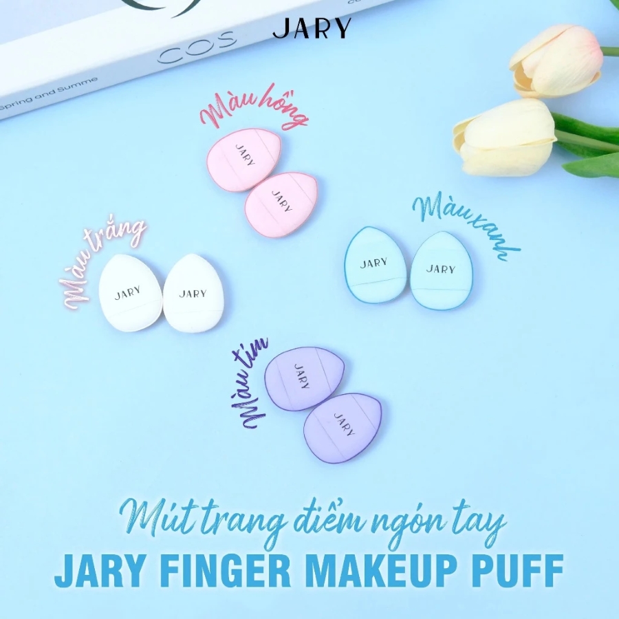 Mút Trang Điểm Jary Finger Makeup Puff Ngón Tay (Set 2 Cái)