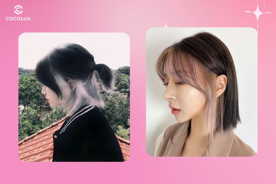 Nhuộm Highlight tóc ngắn ẩn