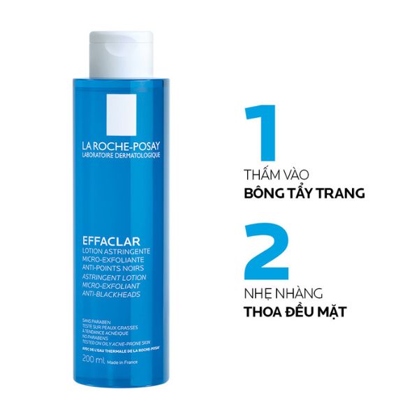 Nước Cân Bằng La Roche-Posay Effaclar Astringente Lotion Cho Da Dầu 200ml