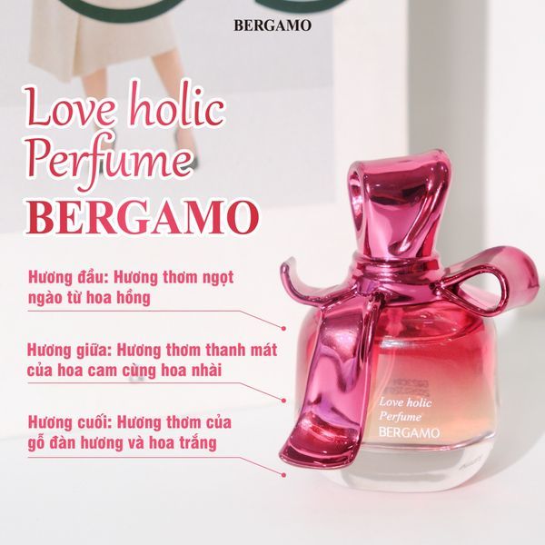 Nước Hoa Bergamo Màu Hồng Love Holic Perfume