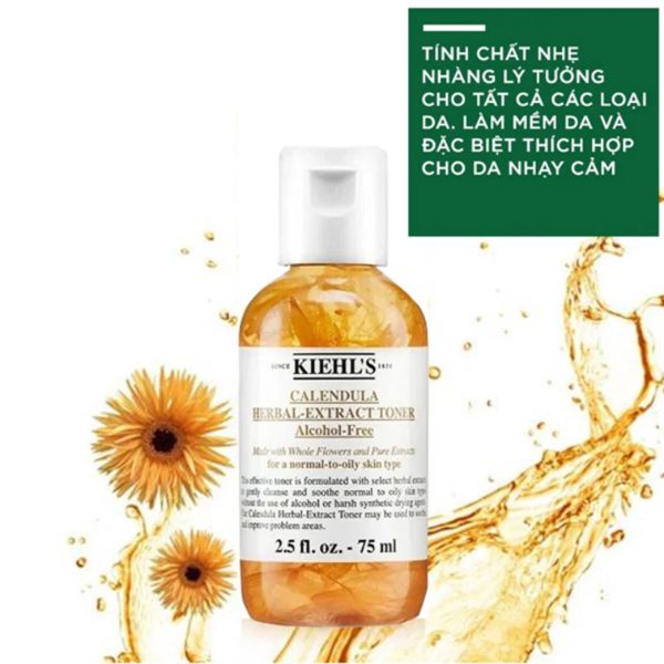 Nước Hoa Hồng Kiehl's Calendula Herbal-Extract Toner Hoa Cúc 75ml