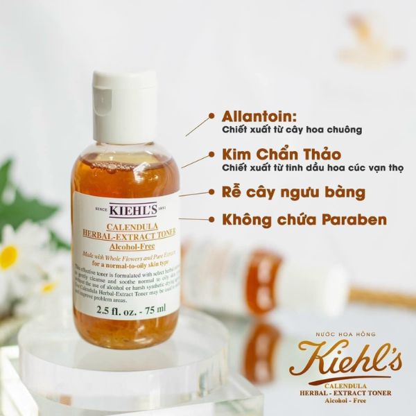 Nước Hoa Hồng Kiehl's Calendula Herbal-Extract Toner Hoa Cúc 75ml