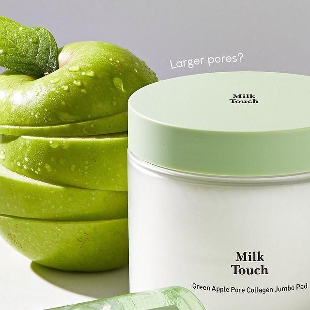 Nước Hoa Hồng Milk Touch Dạng Miếng Toner Pab Green Apple Pore Collagen Jumbo Pad