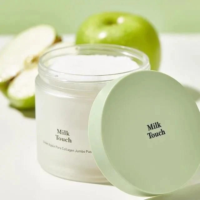 Nước Hoa Hồng Milk Touch Dạng Miếng Toner Pab Green Apple Pore Collagen Jumbo Pad