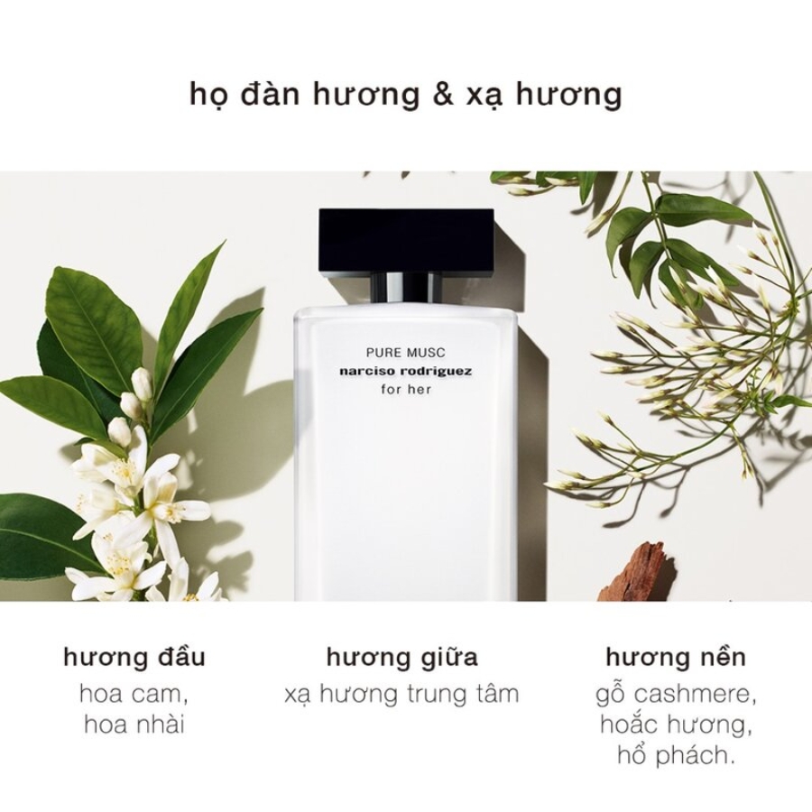 Tầng hương của nước hoa Narciso Rodriguez Pure Musc For Her EDP