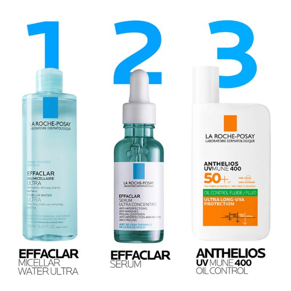 Nước Tẩy trang La Roche-Posay Effaclar Effaclar Micellar Water Ultra Oily Skin Dành Cho Da Dầu Mụn 400ml