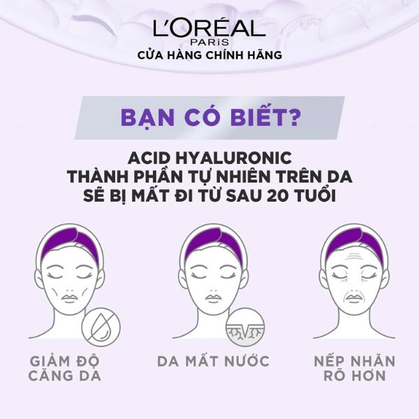 Nước Tẩy Trang Giúp Căng Mịn Da L'Oreal Paris Revitalift Hyaluronic Acid Micellar Water 95ml