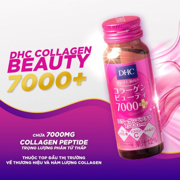 Nước Uống DHC Collagen Dưỡng Ẩm, Ngừa Lão Hoá (Hộp 10 Chai) Mã Mới