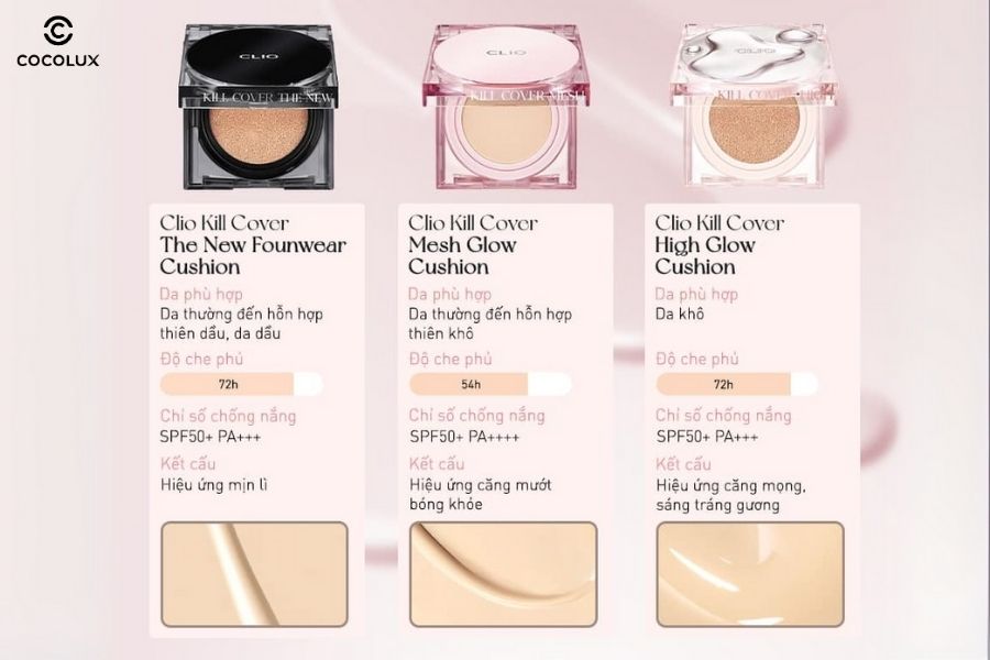 Cách chọn Cushion Clio phù hợp với từng loại da