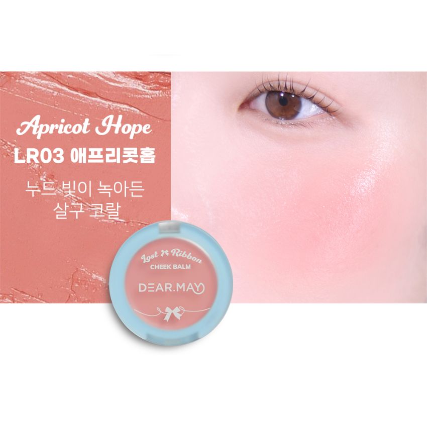 Phấn Má Dearmay Lost Ribbon Cheek Balm Dạng Kem LR03 Apricot Hope