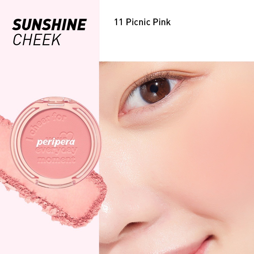 Phấn Má Peripera Pure Blushed Sunshine Cheek Màu 11 Picnic Pink