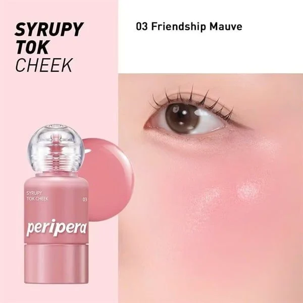 Phấn Má Peripera Syrupy Tok Cheek Dạng Kem 03 Friendship Mauve