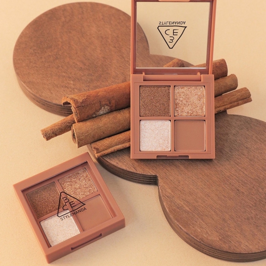 Phấn Mắt 3CE Mini Multi Eye Color Palette 4 Ô 3.2g #Casual Talk