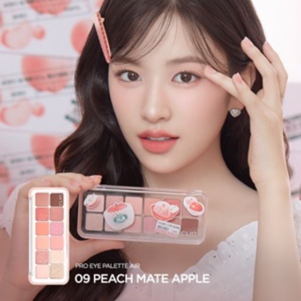 Phấn Mắt Clio Pro Eye 12 Ô Pallete Air 09 Peach Mate Apple