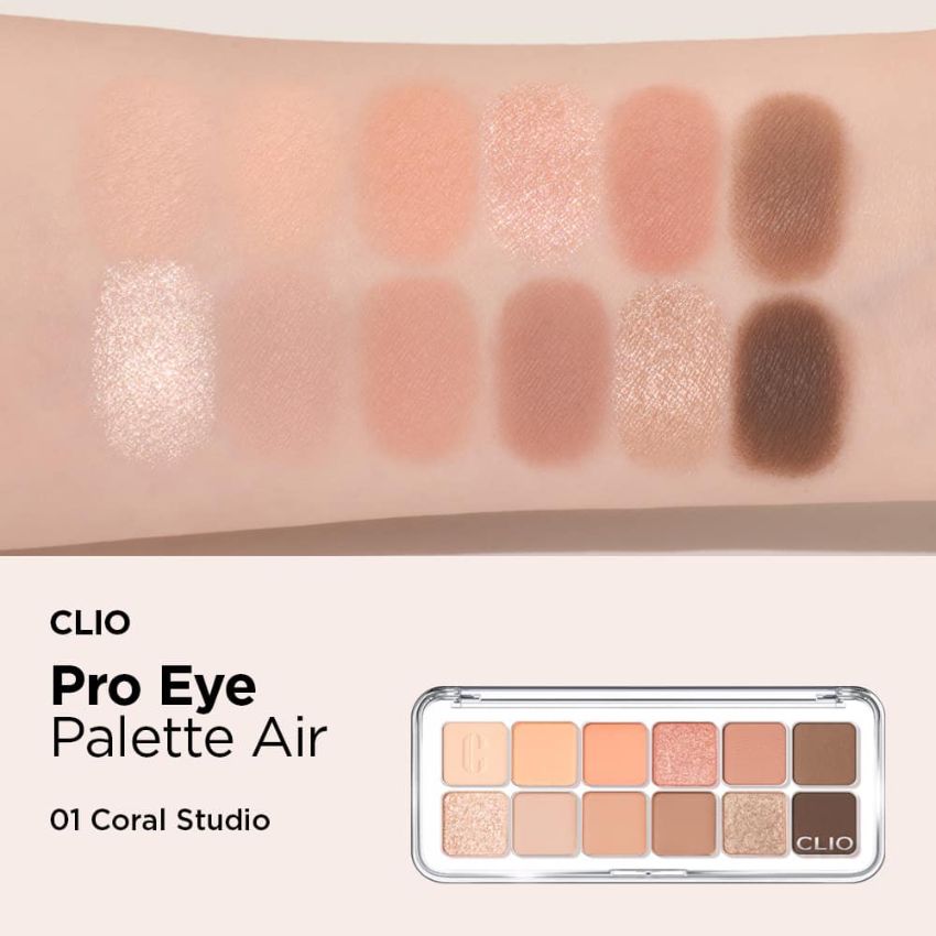Phấn Mắt CLIO Pro Eye Palette Air #01 Coral Studio