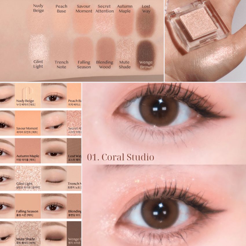 Phấn Mắt CLIO Pro Eye Palette Air #01 Coral Studio