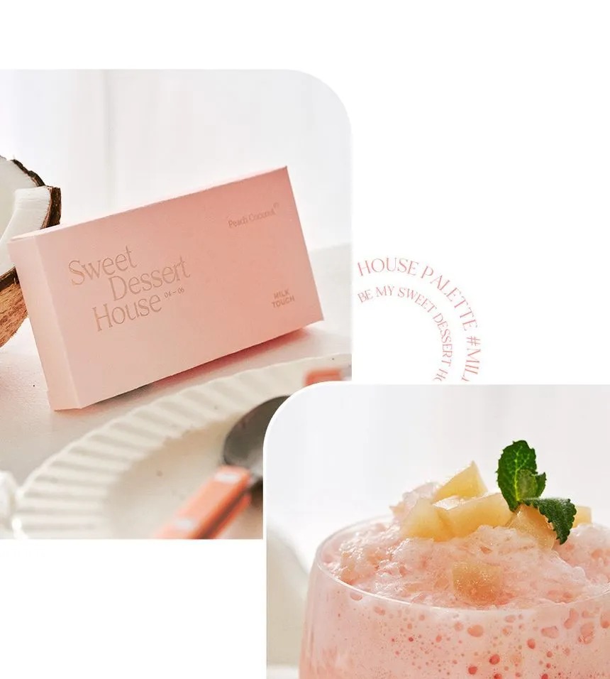 Phấn Mắt Milk Touch Be My Sweet Dessert House Palette - 05 Peach Coconut