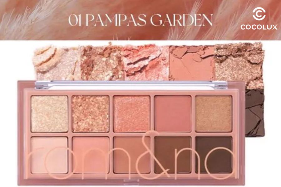 Phấn mắt Romand 10 ô Better Than Eye Palette màu Pampas Garden