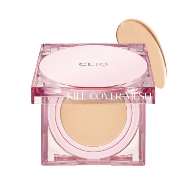 Phấn Nước Clio Kill Cover Mesh Glow SPF50+, PA++++ #4 Ginger (Vuông Hồng)