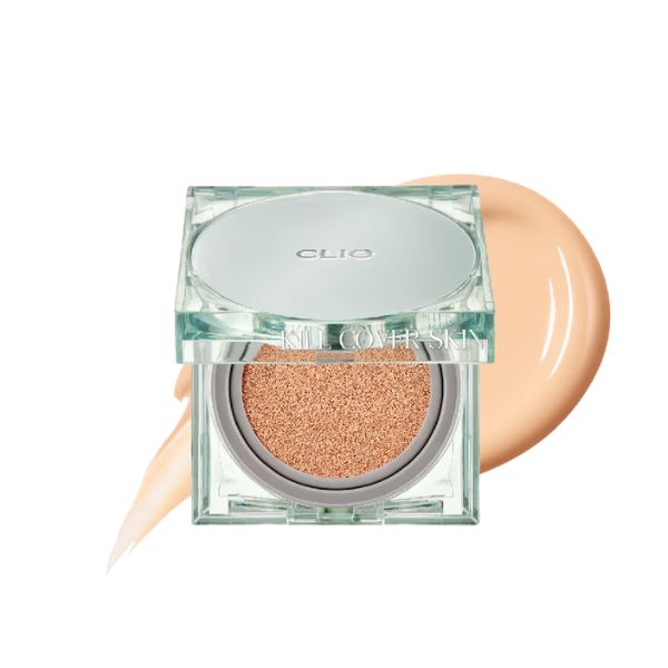 Phấn Nước Clio Kill Cover Skin Fixer Cushion SPF50+ PA+++ #23N Ginger (Xanh Lá)