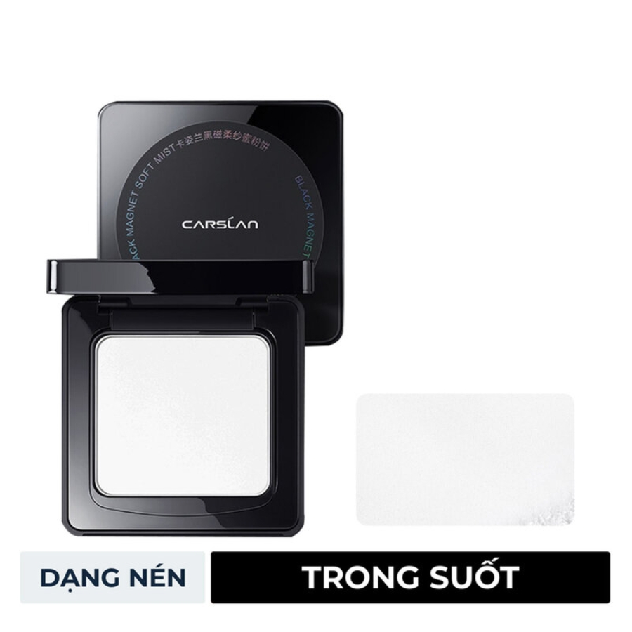 Mô tả Phấn Phủ Carslan Black Magnet Soft Mist Powder Dạng Nén 01 Trong Suốt