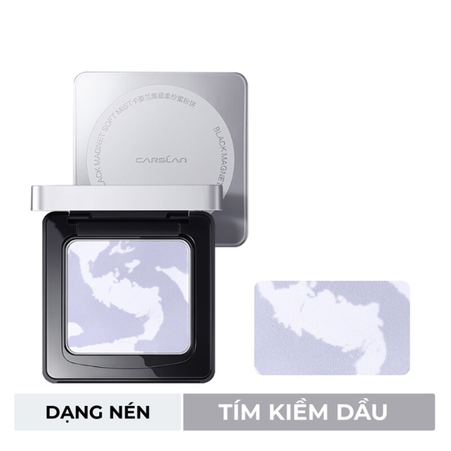 Mô tả Phấn Phủ Carslan Black Magnet Soft Mist Powder Dạng Nén 02 Siêu Kiềm Dầu Tím