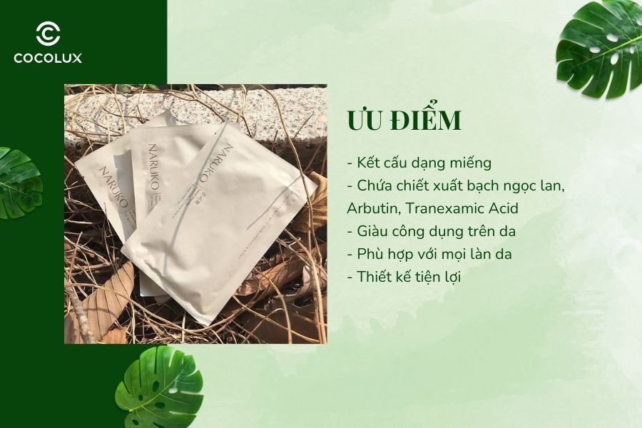 Ưu điểm của Mặt Nạ Naruko Dưỡng Da Hoa Ngọc Lan