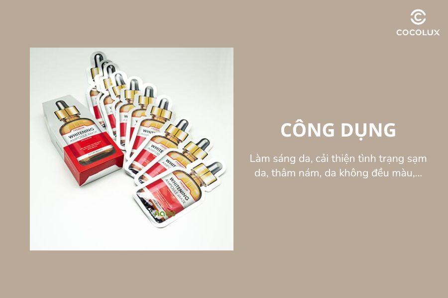 C&ocirc;ng dụng của Mặt Nạ Tinh Chất Nature Beauty Whitening Ampoule Mask