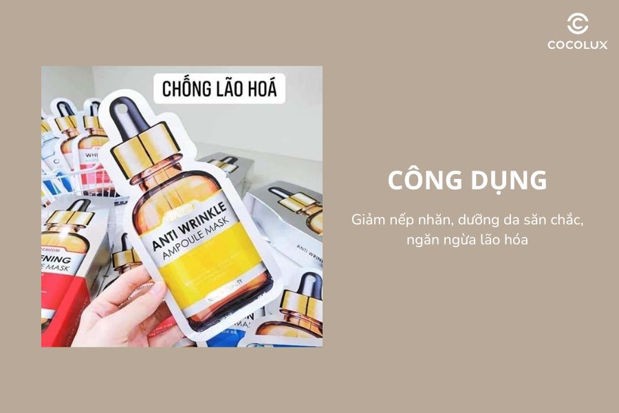 C&ocirc;ng dụng của Mặt Nạ Tinh Chất Nature Beauty Anti Wrinkle Anti Wrinkle Ampoule Mask