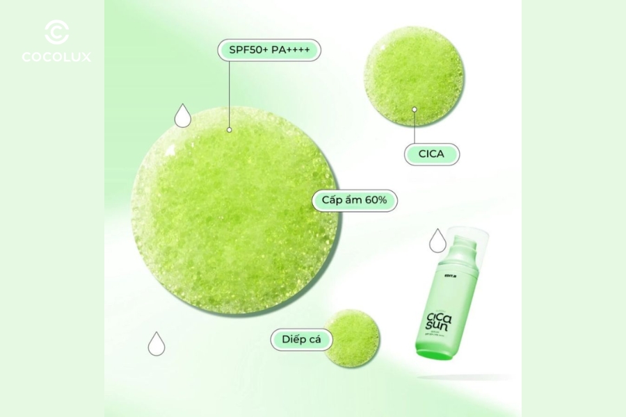 Kết cấu của kem chống nắng EDIT.B Sunday Cica Sun