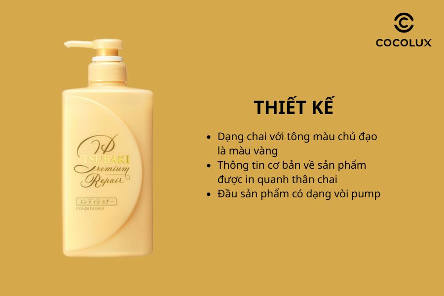 Thiết kế của Dầu Xả Tsubaki Premium Repair Conditioner Ngăn Ngừa Rụng T&oacute;c