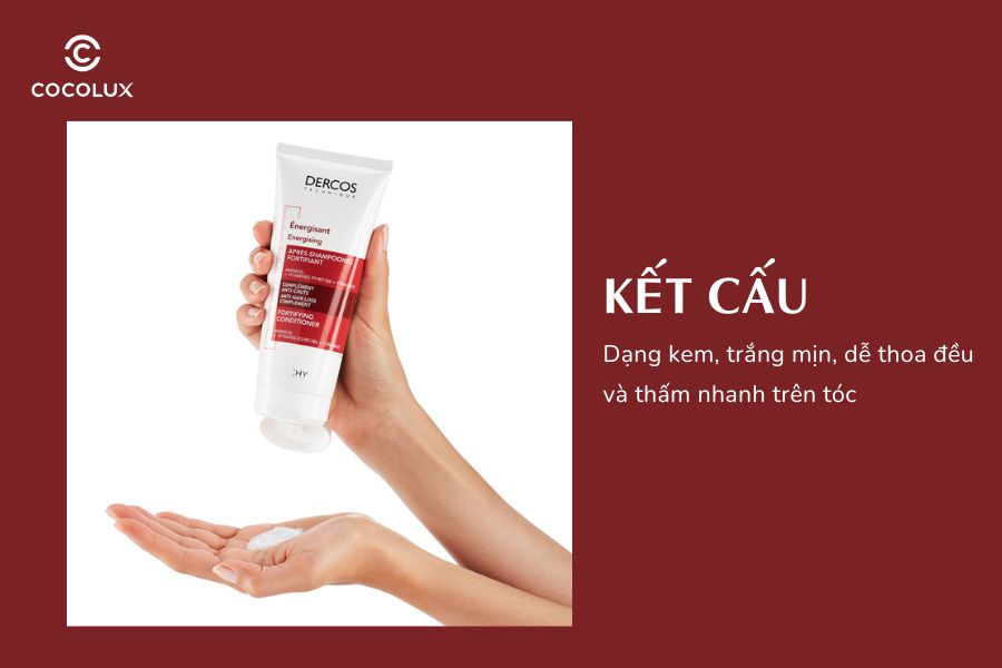 Kết cấu của Dầu Xả Vichy Ngăn Ngừa V&agrave; Giảm Rụng T&oacute;c 200ml
