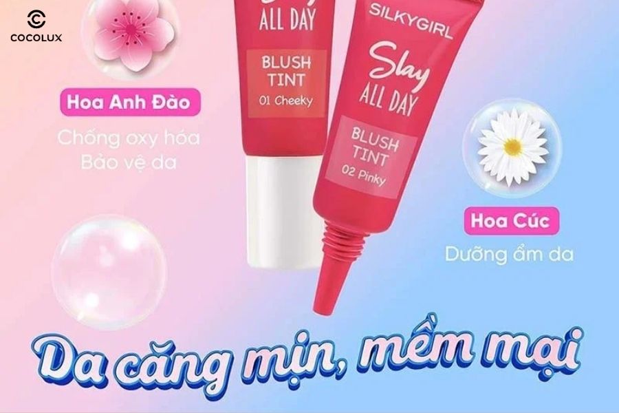 Review M&aacute; Hồng Dạng Kem Silkygirl Slay All Day Bush Tint