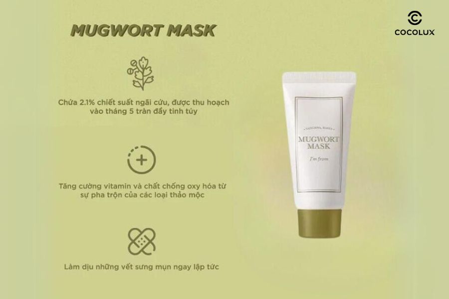 Mặt Nạ I'm From L&agrave;m Dịu & Thải Độc Da Mugwort Mask c&oacute; nhiều ưu điểm nổi bật