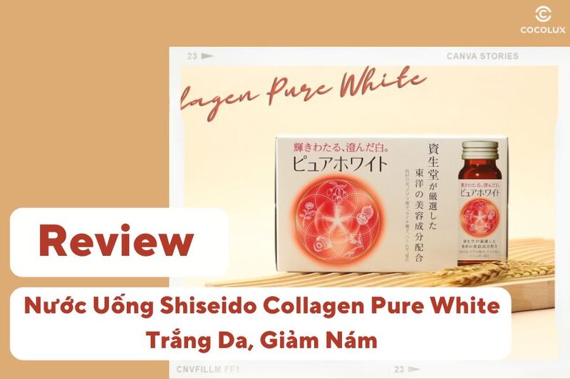 Review Nước Uống Shiseido Collagen Pure White Trắng Da, Giảm Nám