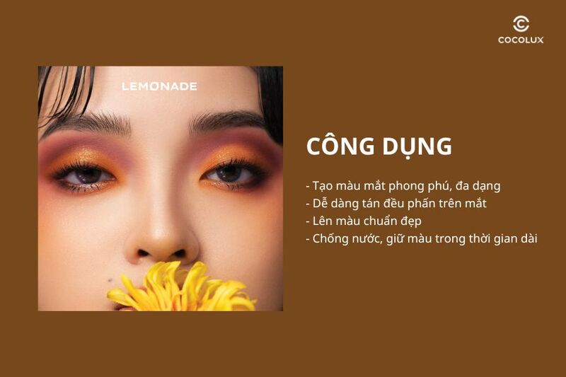 Công dụng chính của Phấn Mắt Lemonade Aesthetic Eyeshadow Palette 16 Ô 