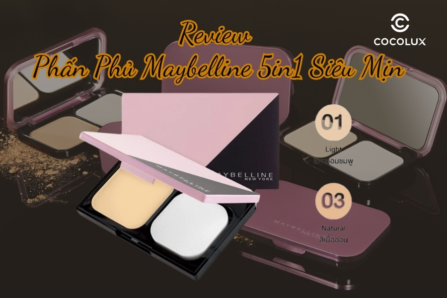 Review Phấn Phủ Maybelline 5in1 Si&ecirc;u Mịn 9g
