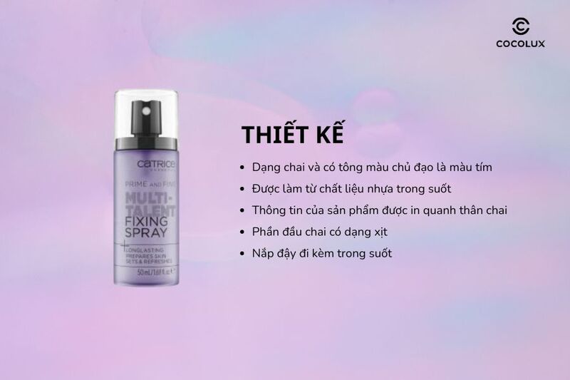 Thiết kế của xịt khóa nền Catrice Prime And Fine Multitalent